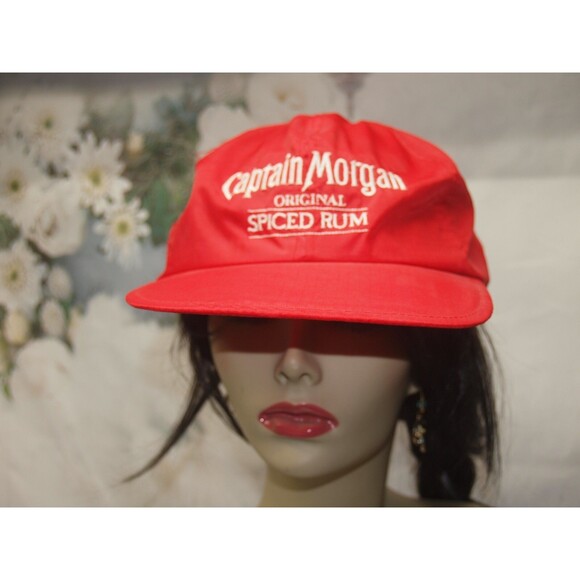 Captain Morgan Spice Rum Hat Vintage 100% Nylon 1980's Hat NEW Snapback Trucker - Picture 3 of 7